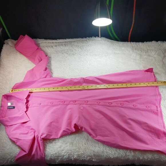 H&M Divide Pink BodyCon Shirt Dress Barbiecore, Feminine. Woman's Small......... - Picture 11 of 11